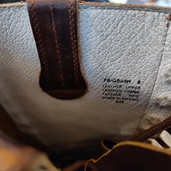 Freebird Lace-Up Grany boots in rich brown - Picture 7 of 7